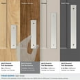 thumbnail image 3 of Amerock Ladera 3-3/4 inch (96mm) Center-to-Center Rectangle Satin Nickel Cabinet Pull Backplate, 3 of 5