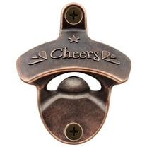HAIICEN Old Copper Cheers Beer Opener Wall Mounted Rustproof Cooler Mount Bottle Opener for Camp
