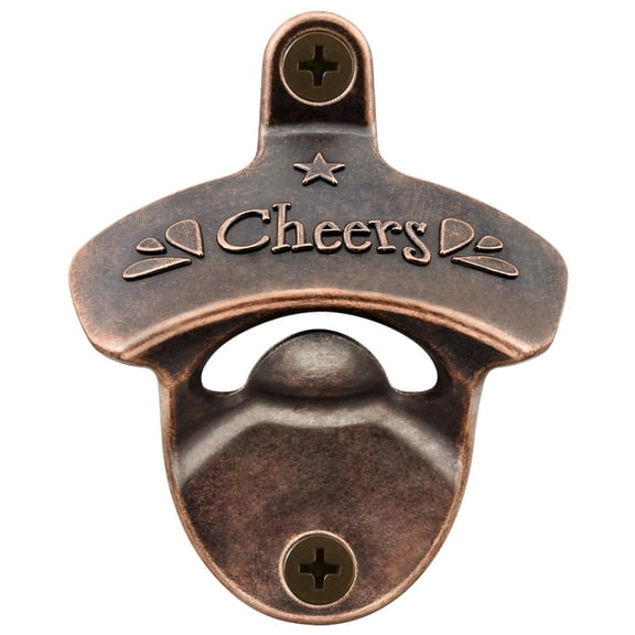 HAIICEN Old Copper Cheers Beer Opener Wall Mounted Rustproof Cooler Mount Bottle Opener for Camp