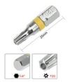 thumbnail image 2 of Uxcell 1/4" Hex Shank 1" Length T20 S2 Steel Security Torx Screwdriver Bit 4 Pack, 2 of 5