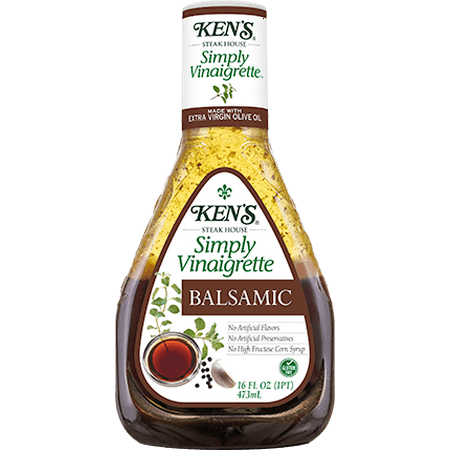 (3 Pack) Ken's Steakhouse Simply Vinaigrette, Balsamic, 16 Fl Oz