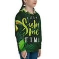 thumbnail image 3 of Picia Tropical Summer Vibes Pattern Youth Hoodie - Warm Pullover Sweatshirt with Kangaroo Pocket, Ideal for Boys and Girls-Small, 3 of 6