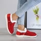 thumbnail image 5 of Zapatos de algodón cálidos de gamuza de gran tamaño para otoño e invierno, zapatos de nieve informales, zapatos de algodón de caña baja de vellón para mujer, 5 of 6