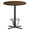 Walnut, variant on Flash Furniture 36'' Round Walnut Laminate Table Top with 30'' x 30'' Bar Height Table Base and Foot Ring
