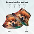 thumbnail image 2 of Bingfone Colorful Leaf Chihuahua Bucket Hat for Men Women,Packable Reversible Printed Sun Hats,Fisherman Outdoor Travel Hiking Beach Caps, 2 of 7