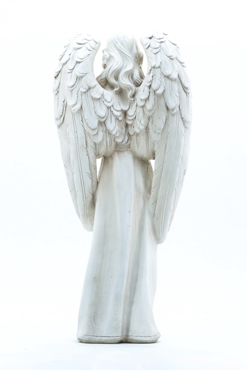 Hi-Line Gift Polyresin Traditional Garden Sculpture, White