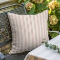 thumbnail image 3 of Throw Pillow Covers 18x18 Inch, Pink Lines Decorative Pillow Cases for Couch Sofa Bed, Modern Vertical Striped Farmhouse Vintage Cotton Linen Square Home Decor Pillowcases with Hidden Zipper, 3 of 9