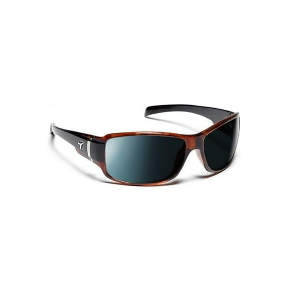 7eye 425553 Cody Sharp View Polarized Gray Sunglasses- Black Tortois - Small & Large