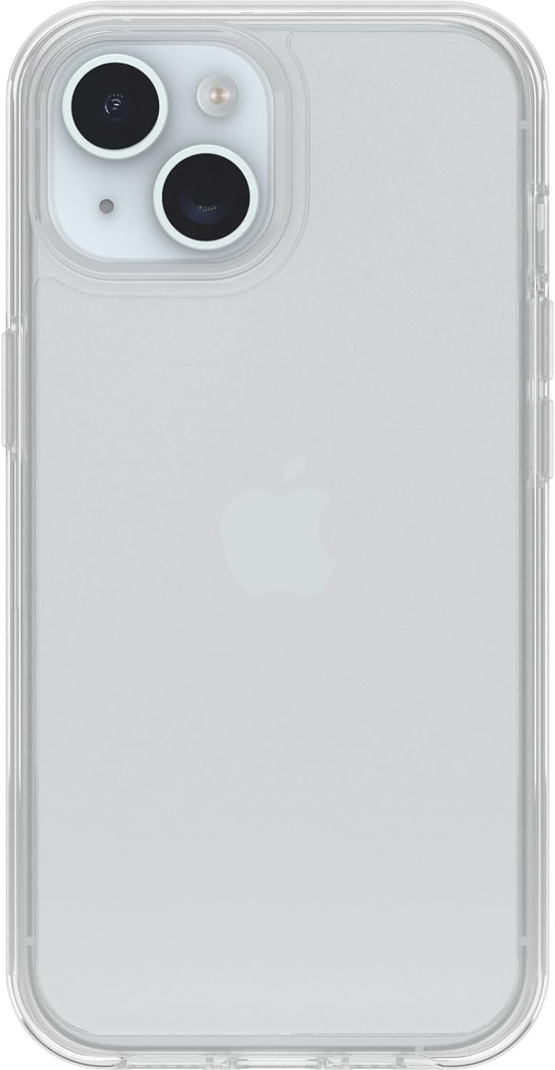 OtterBox iPhone 15, iPhone 14, & iPhone 13 Only - Symmetry Clear Series Case - Clear - Ultra-Sleek - Wireless Charging Compatible - Raised Edges Protect Camera & Screen - Non-Retail Packaging