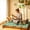 Green, variant on Japanese Floor Mattress Topper, Futon Mattress Topper, Tatami Mat, Sleeping Pad, Foldable Roll-Up Mat for Adults in Dormitories, Four Corner Tie Strap Design