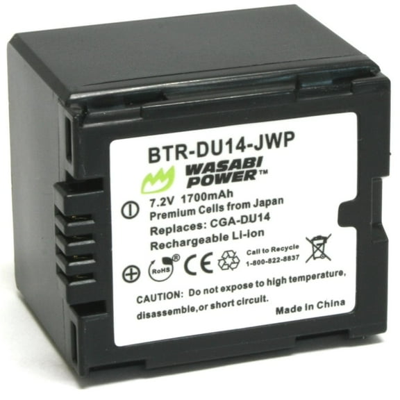 Wasabi Power Battery for Panasonic CGA-DU12, CGA-DU14, VW-VBD120, VW-VBD140