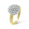thumbnail image 2 of 9ct Gold Jewelco London Round 1/2ct Diamond 4 Tier Wedding Cake Cluster Ring, 2 of 6