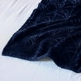 thumbnail image 3 of Whale Flotilla Flannel Fleece 90x104 Inch King Size Blanket for Bed, Soft Fluffy Velvet Bedspread Coverlet with Decorative Vintage Pattern for All Season, Warm and Lightweight, Navy Blue, 3 of 9