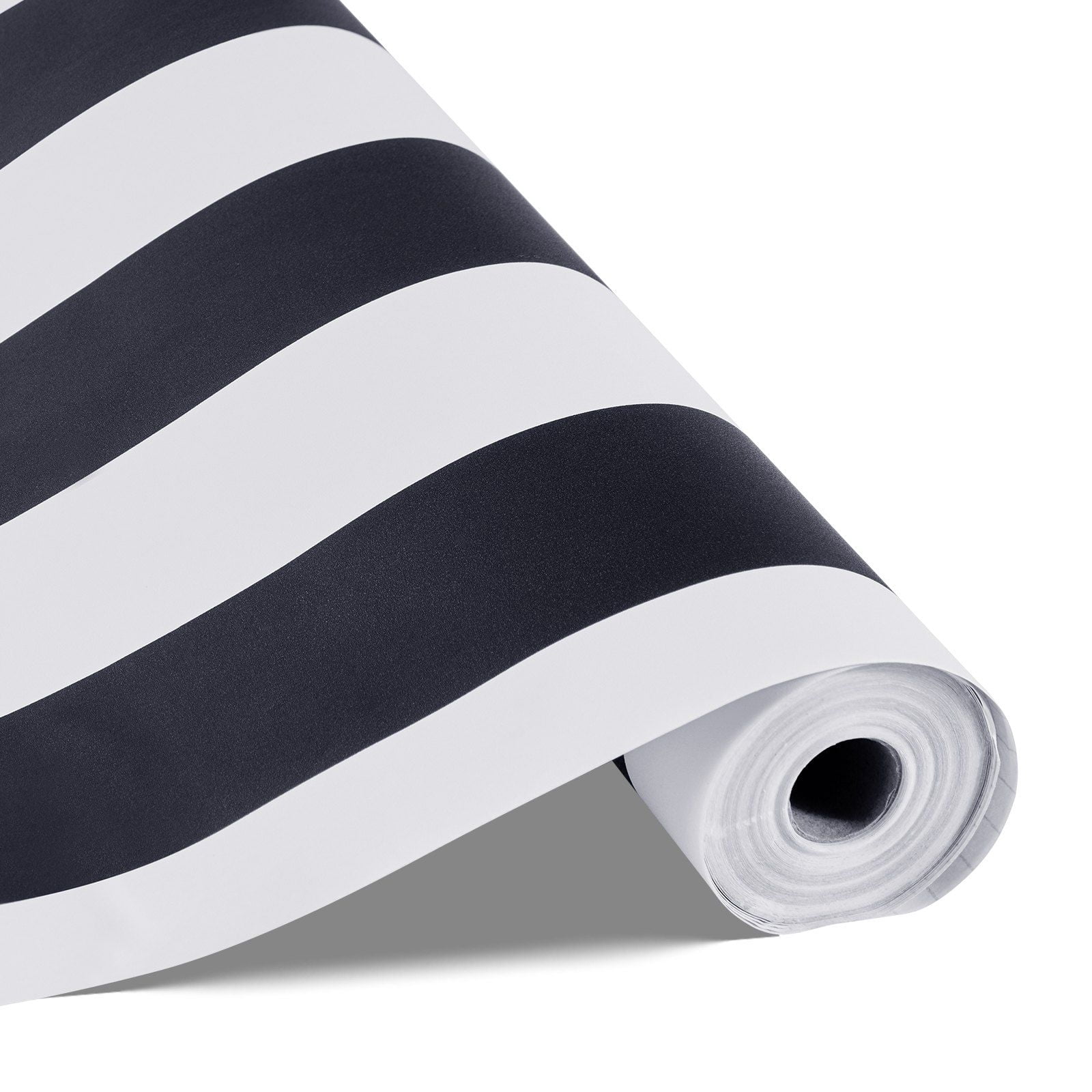Black and White Striped Self-adhesive Wall Paper, Water-resistant Self-adhesive, Easy To Clean, Suitable for Bedrooms, Kitchens, Bathrooms, Offices, Etc.