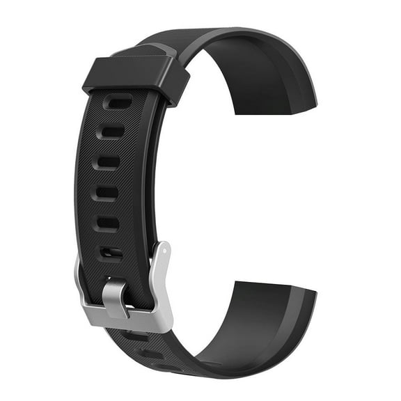 FunnyBeans Replacement Band ID115Plus HR Adjustable Strap for Smart Bracelet Fitness Tracker (Black)