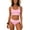 01-Pink, variant on Womens Trendy High Waisted Bikini Sets Modest Sporty Two Piece Swimsuits Color Block High Cut Bathing Suits