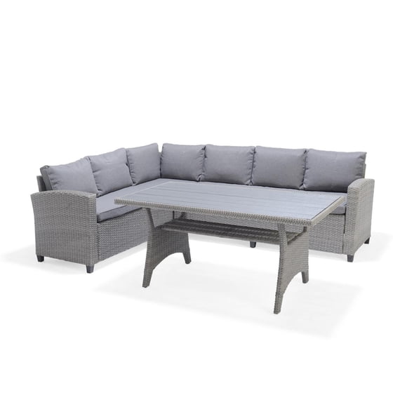 Set Patio Jardín 2 Sofás y Mesa Rattan Midtown Concept Palermo Set
