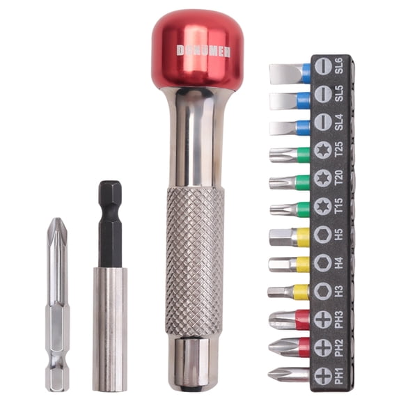 DONUMEH Screwdriver Multifunctional Keychain Magnet Tool for Portable Bike Repair