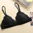 thumbnail image 7 of Jinhomg Women's Lace Bralettes Triangle Wireless Bras with Adjustable Straps V Neck Soft Unpadded Scalloped bras Black 758085BC, 7 of 7