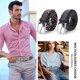 thumbnail image 5 of Cinturón elástico trenzado de 2 piezas para hombres y mujeres, cinturón tejido multicolor, cinturón elástico de lona, 5 of 5