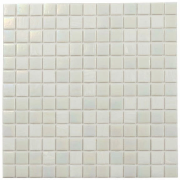 Apollo Tile Mingles 12 in. x 12 in. Glossy Cotton White Glass Mosaic Wall and Floor Tile (20 sq. ft./case) (20-pack)