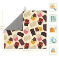 thumbnail image 2 of Dish Drying Mat, Block Chocolate Print Highly Absorbent Drying Matt Kitchen Counter, Dish Mat Drying Pad Dishes Drainer Mats for Kitchen Counter or Sink, 16 x 18 inch, 2 of 6