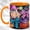 Orange, variant on Neon Ghost Coffee Mug, Halloween Bow Mug, Ceramic 11 oz