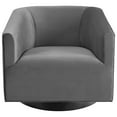 thumbnail image 6 of Modway Twist Swivel Chair Performance Velvet Set of 2 in Gray, 6 of 7