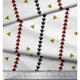 thumbnail image 2 of Soimoi Gold Rayon Fabric Geometric Triangle & Jamdani Decor Fabric Printed Yard 56 Inch Wide, 2 of 2