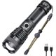 thumbnail image 1 of Super Powerful USB Rechargeable LED Flashlight, 5 Modes Waterproof IP65, Suitable for Camping and Hiking (Batteries Not Included), 1 of 4