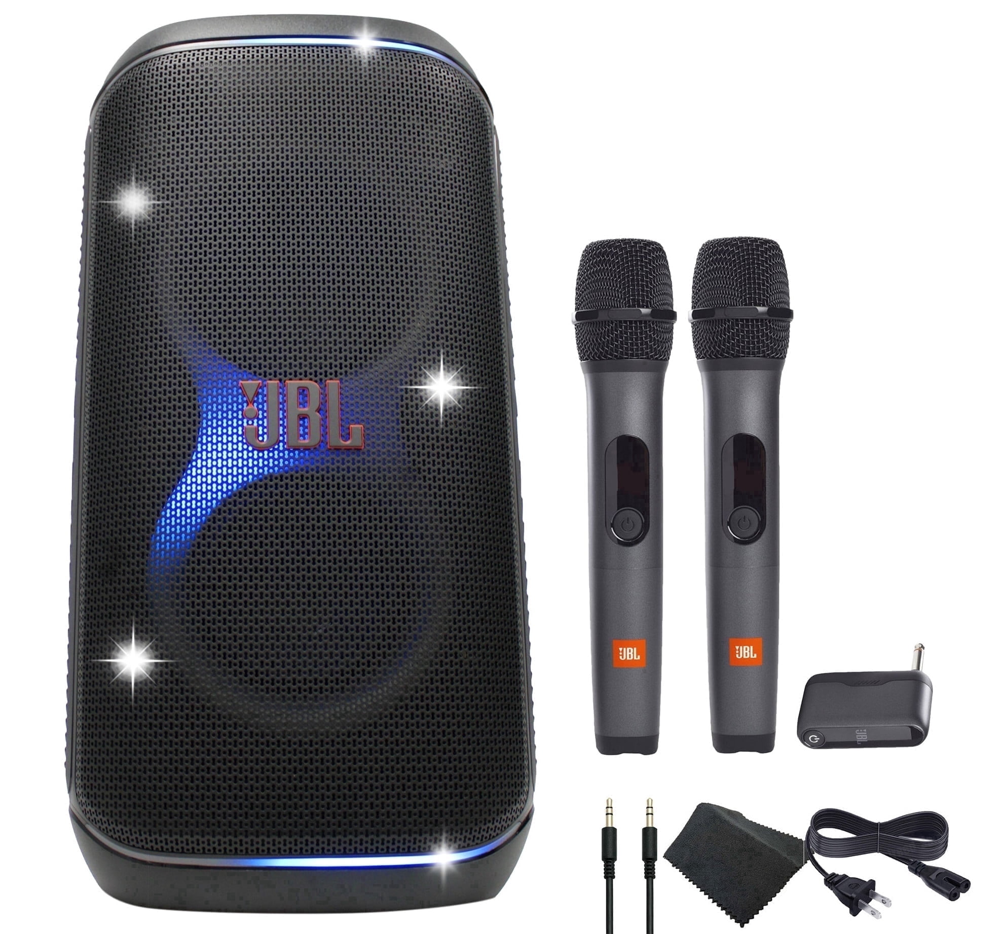 JBL PartyBox Club 120 Portable Bluetooth Speaker, 160W, IPX4 Splashproof with Wireless Mics (International Model)