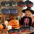 thumbnail image 1 of 10 Platos de Papel con Forma de Calabaza para Halloween | Decoraciones Desechables de Mesa Terroríficas | Multicolor | 18 X 18 X 2,5 Cm | 90 G | Artículos para Fiestas: Aperitivos, Almuerzo y Cena, 1 of 6