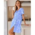 thumbnail image 2 of Camisón Ekouaer para mujer, de algodón, bordado con estampado floral, 2 of 6