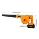 thumbnail image 2 of Soplador eléctrico de litio recargable Nikou 21 V Soplador de hojas inalámbrico de litio 3000 mAh máquina sopladora de polvo industrial pequeña de gran potencia, 2 of 7