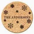 thumbnail image 2 of Personalized Family Cork Coasters with Christmas designs | Set of 2 or 4 Coasters, 2 of 2