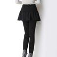 thumbnail image 5 of Gibobby leggings mujer Pantalones de mujer Pantalones de falda cálidos más pantalones elásticos gruesos de terciopelo Leggings cálidos de moda（Negro， L), 5 of 5