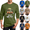 Army Green, variant on Frnrwgo Men's Halloween Graphic T-Shirt Long Sleeve Crew Neck Pullover Casual Tee for Fall
