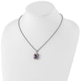 thumbnail image 4 of Finest Gold Sterling Silver with 14K Polished Amethyst Necklace, 4 of 5