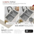 thumbnail image 3 of Stylish Dual Mount 28" Stainless Steel Double Bowl Kitchen Sink with Grids & Strainers S-300TG, 3 of 12