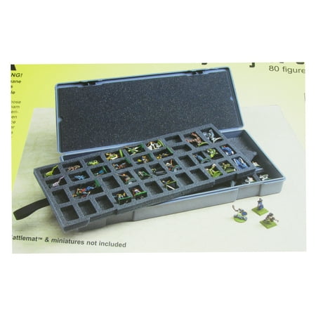 Miniature Carrying Case - Chessex Large Figure Storage Box and Carrying Case - 80 Miniatures Capacity #02850