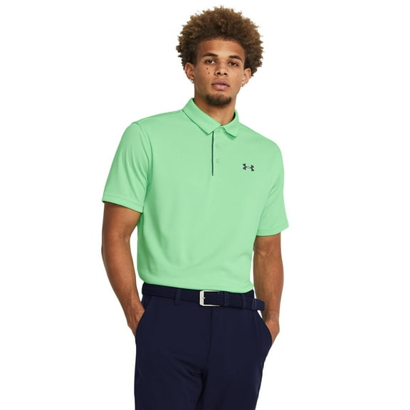 Men's Under Armour Tech Polo Color: Matrix Green Size: XL