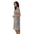 thumbnail image 2 of Just Love Women's Nightgown Sleep Dress - Soft and Comfortable Short Sleeve Sleepwear (Black - Paisley, 3X Plus), 2 of 3