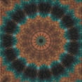 thumbnail image 1 of Ahgly Company Machine Washable Indoor Square Transitional Black Brown Area Rugs, 6' Square, 1 of 7