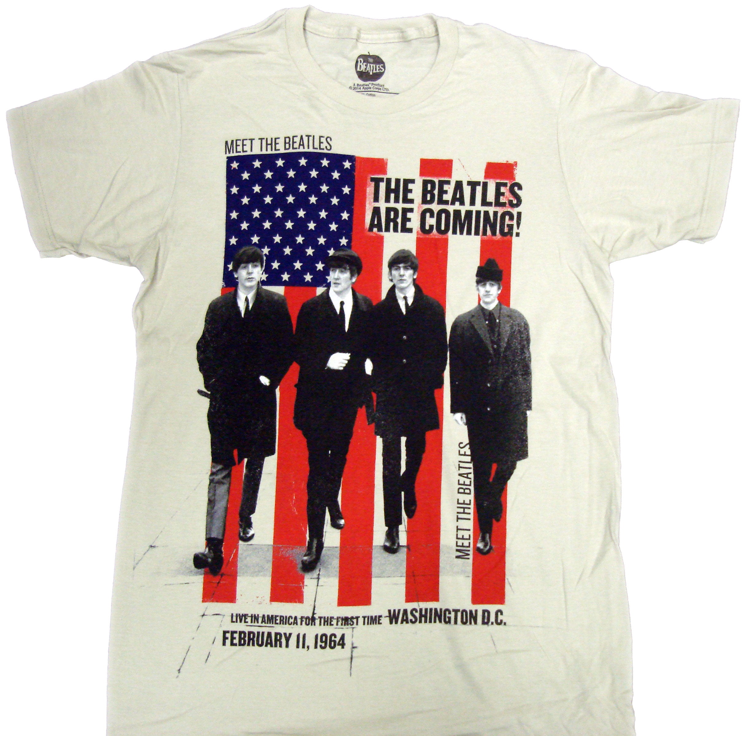 Maglietta The Beatles Faces Lennon Starr McCartney Harrison Rock Music T-Shirt 