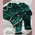 thumbnail image 4 of Albornoces navideños para bebé, batas de baño con capucha de terciopelo rojo, camisón de Papá Noel para niños y niñas, pijamas para hermanos, 4 of 4