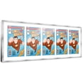 thumbnail image 2 of Comic Book Frame Wall Display with Mat for 5 Golden Age Comics Published Between 1938 and 1956 - Silver Comic Frame for 7.75x10.5 Comics, 2 of 5