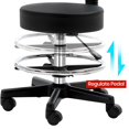 thumbnail image 3 of GEN'C Tabouret Pivotant Roulant avec Dossier et Repose-Pieds Chaise de Dessin Réglable en Hauteur avec Roues pour Bureau, Spa, Salon, Étudiant, 3 of 7