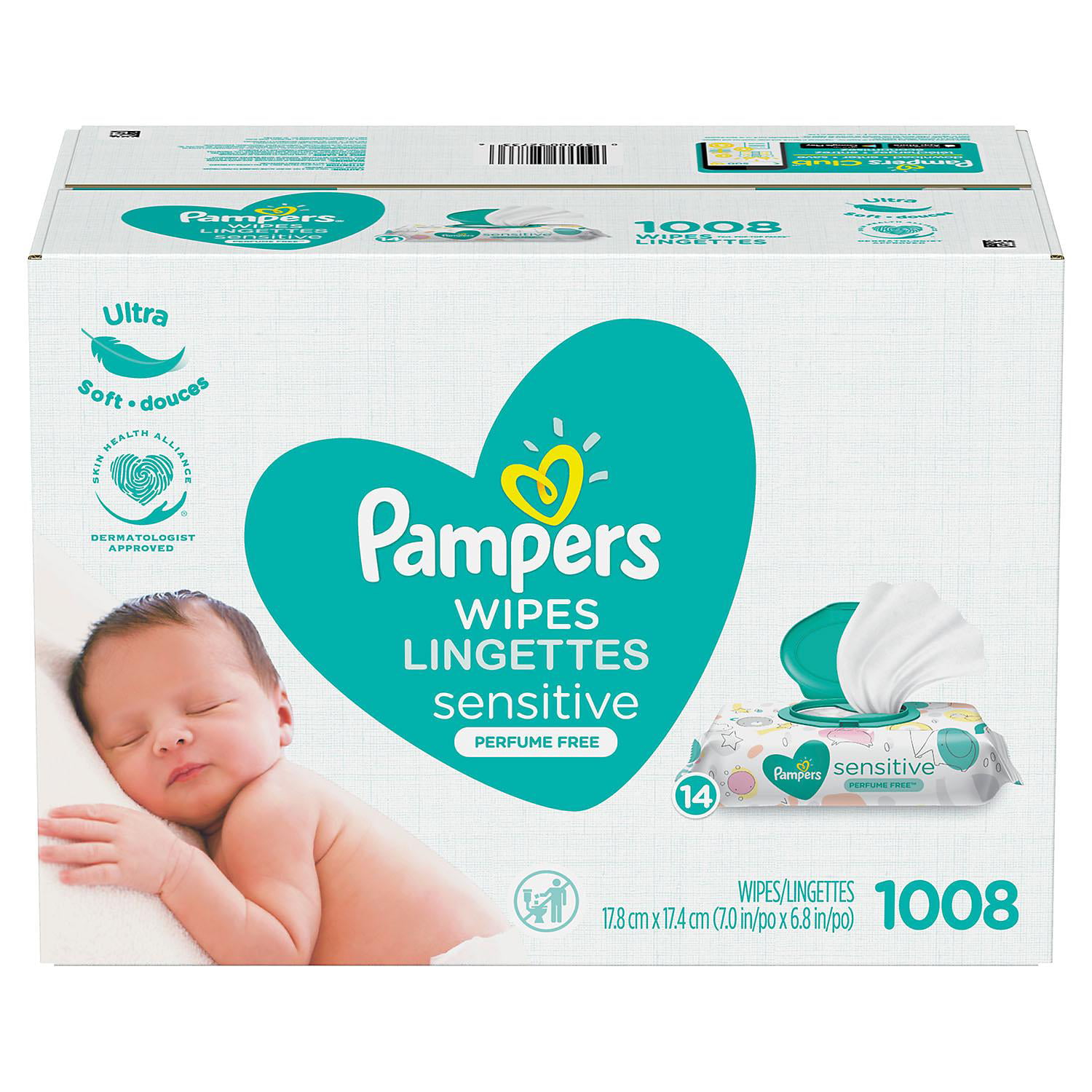 Pampers Sensitive Protect Baby Wipes 4 8 12 15 Packs Wet Wipes 80 Wipes per pack 
