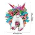 thumbnail image 3 of Easter Decorations for Home Clearance! Easter Able To Move And Make Sounds Home Decoration Artificial Flower Wreath Front Door Decoration Flower Spring Wreath, 3 of 7