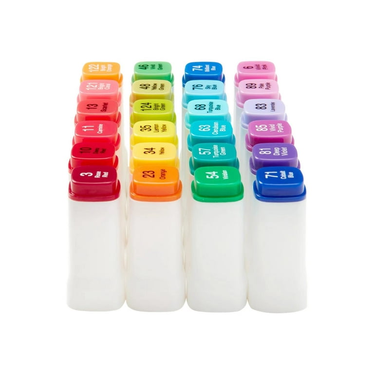 KINGART® Chisel & Fine Tip Markers, Travel/Storage Case, Set of 36 Colors